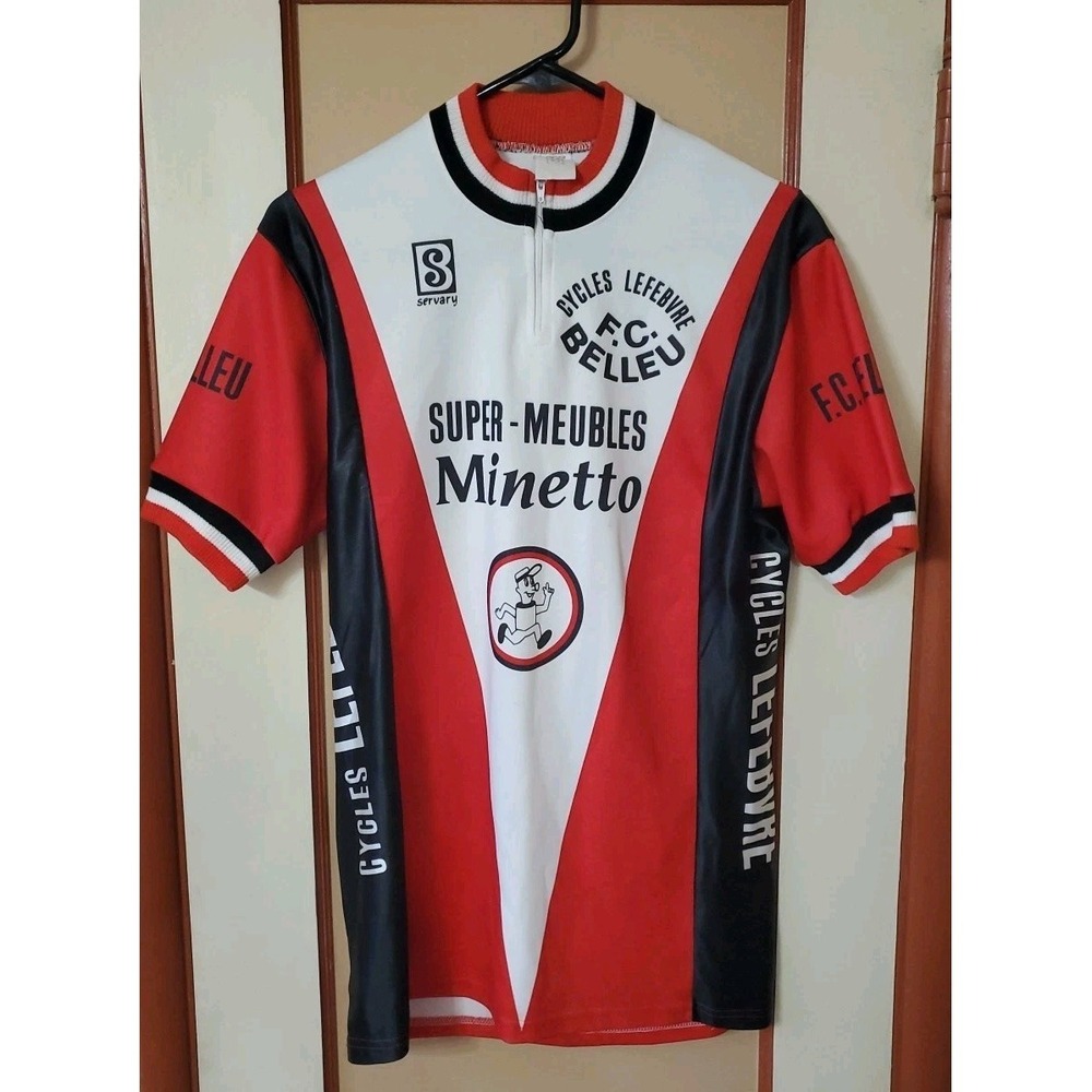 VINTAGE SERVARY FRANCE FRENCH CYCLING JERSEY MENS SIZE 6